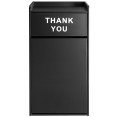 Commercial Rubbish Bin Cabinet & Tray Shelf 'Thank You' Black - CEGSLJ006B
