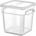 Pack of 12 Food storage Container with lid 3.8 litre 201x189x187mm Polypropylene - GSPP4+GSPPL2