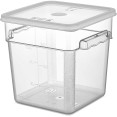 Pack of 12 Food storage Container with lid 7.6 litre 242x232x232mm Polypropylene - GSPP8+GSPPL6