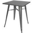 Bistro Table Steel Gun Metal 600x600mm Indoors - CEGSTB00124GM