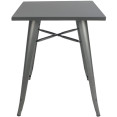 Bistro Table Steel Gun Metal 600x600mm Indoors - CEGSTB00124GM