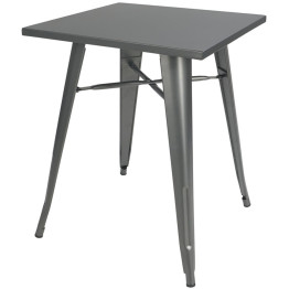 Bistro Table Steel Gun Metal 600x600mm Indoors - CEGSTB00124GM