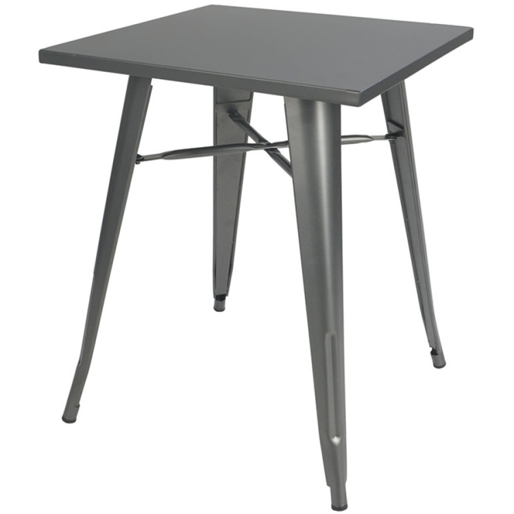 Bistro Table Steel Gun Metal 600x600mm Indoors - CEGSTB00124GM