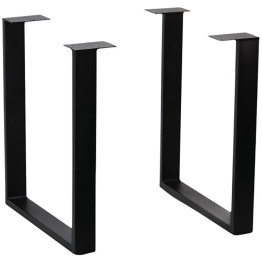 Black Industrial Style Square Table legs Black 2pcs - CEGSTB022