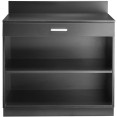 Black Waitress Station with Drawer and Adjustable Shelf 915x610x915mm - CEGSWS003