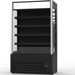Wall Cabinet Multi Deck Refrigerator 420 litres Curved Front Black 1200x720x2020mm - CEGTO31200