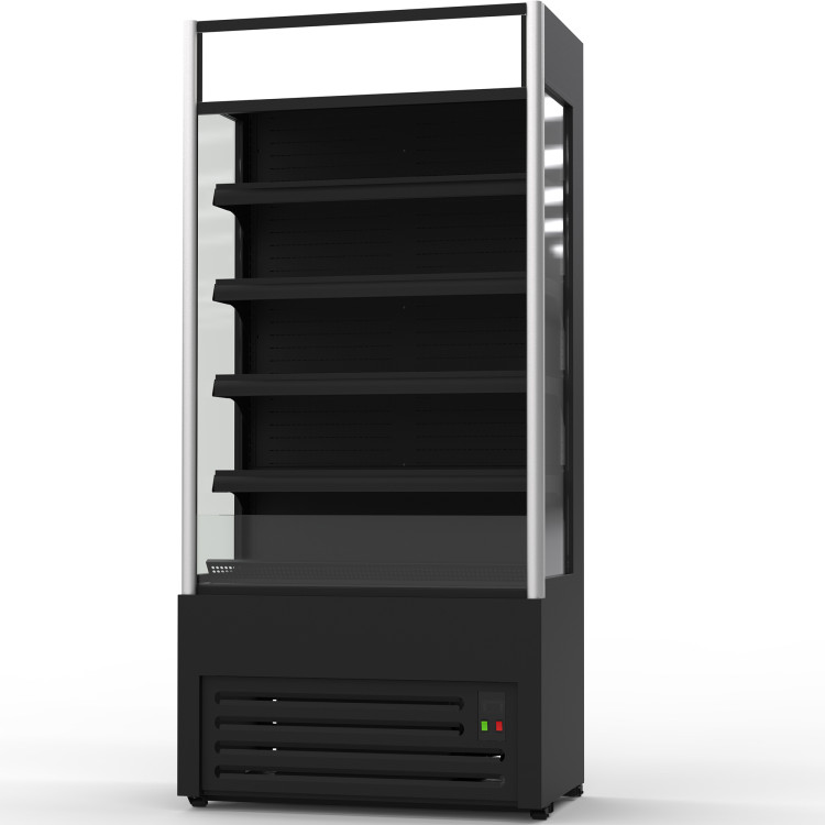 Wall Cabinet Multi Deck Refrigerator 300 litres Curved Front Black 900x720x2020mm - CEGTO3900 Wall Cabinet Multi Deck Refrigerator 300 litres Curved Front Black 900x720x2020mm - CEGTO3900