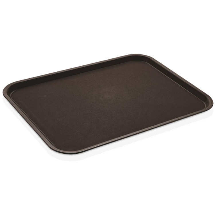Serving Tray Polypropylene Rectangular 350x260mm Brown - CEGTPP2635BROWN