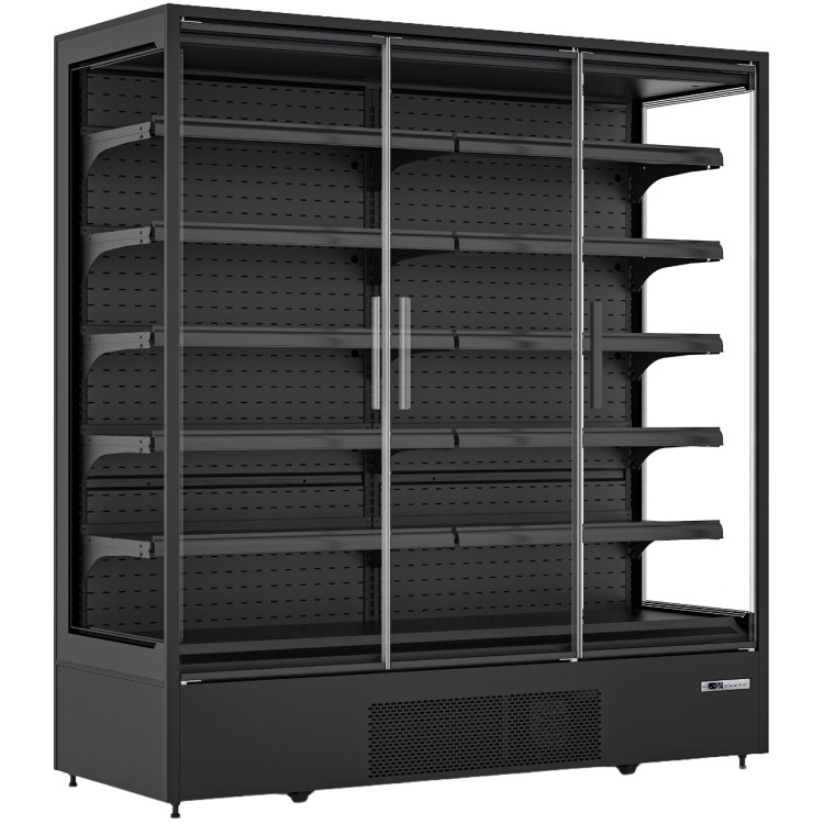 Three Glass Door Multideck Display Fridge 1955mm 1485L | CaterEq CEGTVGC1955E1