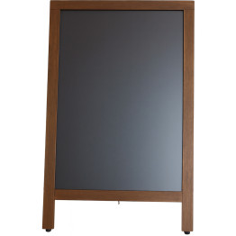 Single-Sided Pavement Chalk Board Brown Frame 550×850mm | CaterEq CEGWA216