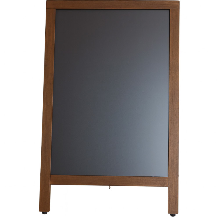 Single-Sided Pavement Chalk Board Brown Frame 550×850mm | CaterEq CEGWA216