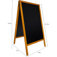 Pavement Chalk Board Beech Frame 710×690×1252mm | CaterEq CEGWA226