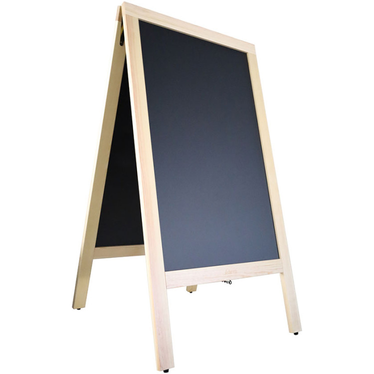 Pavement Chalk Board Natural Frame 700×1300mm | CaterEq CEGWA232