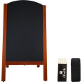 Open Top Pavement Chalk Board Brown Frame 700×1300mm | CaterEq CEGWA236