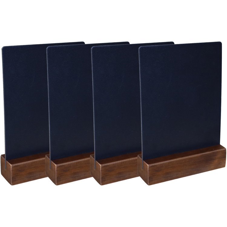 Table Chalk Board Set (4 pcs) Dark Oak Frame 105×40×175mm | CaterEq CEGWA262 Table Chalk Board Set (4 pcs) Dark Oak Frame 105×40×175mm | CaterEq CEGWA262