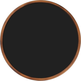 Wall-Mounted Circle Chalk Board with Magnetic Surface Brown Frame ∅18" (457mm) | CaterEq CEGWA298