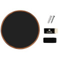 Wall-Mounted Circle Chalk Board with Magnetic Surface Brown Frame ∅18" (457mm) | CaterEq CEGWA298