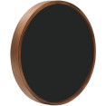 Wall-Mounted Circle Chalk Board with Magnetic Surface Brown Frame ∅18" (457mm) | CaterEq CEGWA298