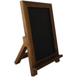 Tabletop Magnetic Chalk Board with Magnetic Surface and Stand Brown Frame 9.5"×14" (241×356mm)  | CaterEq CEGWA306