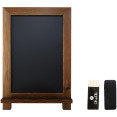 Tabletop Magnetic Chalk Board with Magnetic Surface and Stand Brown Frame 9.5"×14" (241×356mm)  | CaterEq CEGWA306