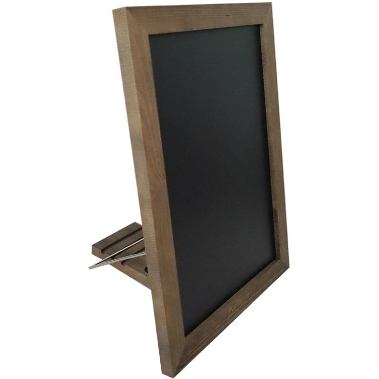 Tabletop Magnetic Chalk Board with Magnetic Surface and Adjustable Stand Brown Frame 11"×15" (279×381mm) | CaterEq CEGWA312