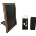 Tabletop Magnetic Chalk Board with Magnetic Surface and Adjustable Stand Brown Frame 11"×15" (279×381mm) | CaterEq CEGWA312