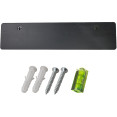 Rustic Wall Mounted 24" (610mm) Coat Rack with 5 Rustic Hooks Solid Pine Wood Black | CaterEq CEGWA316
