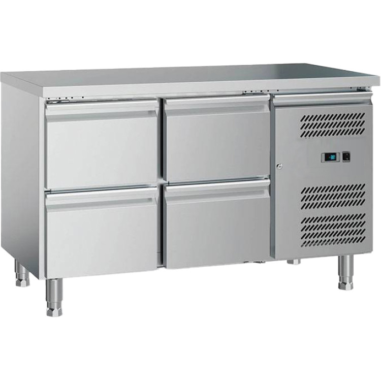 Commercial Refrigerated Counter 4 Drawers GN1/1 1200x700x650mm - CEGXX608