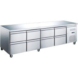 Commercial Refrigerated Counter 8 Drawers GN1/1 2000x700x650mm - CEGXX624 Commercial Refrigerated Counter 8 Drawers GN1/1 2000x700x650mm - CEGXX624