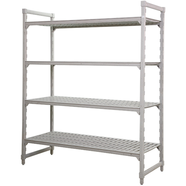 4-Tier Heavy-Duty Polymer Cold Room / Wet Area Shelving Units - Vented Shelves 910×357×1796mm | CaterEq CEGZFH1502 4-Tier Heavy-Duty Polymer Cold Room / Wet Area Shelving Units - Vented Shelves 910×357×1796mm | CaterEq CEGZFH1502