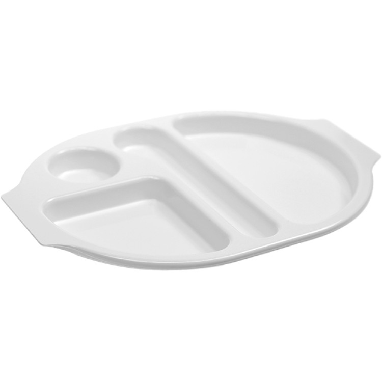Compartment Fast Food Tray White Polycarbonate (PC) 377x280x25mm | CaterEq CEGZFH7162