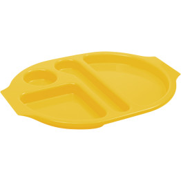 Compartment Fast Food Tray Yellow Polycarbonate (PC) 377x280x25mm | CaterEq CEGZFH7164