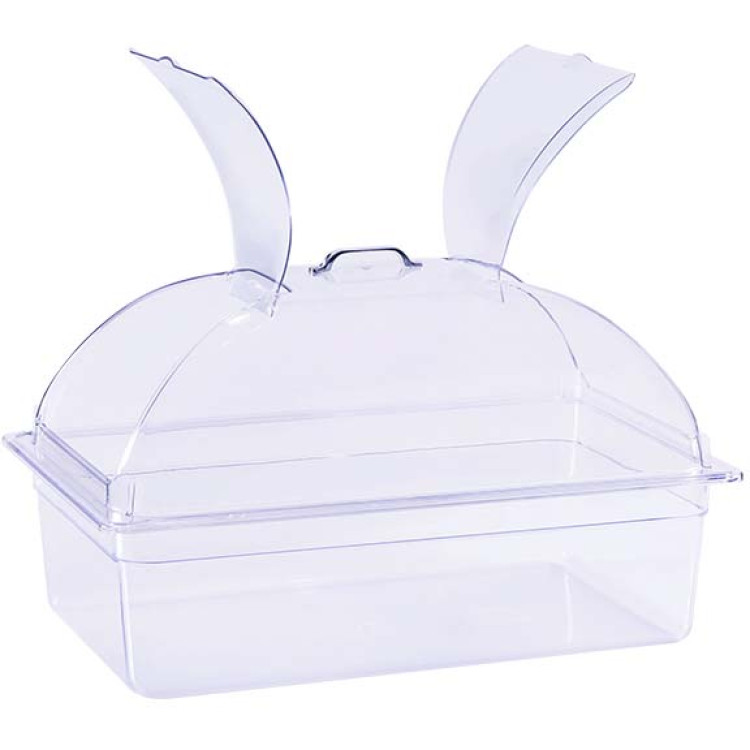 Rectangular Flip Display Cover Transparent Polycarbonate (PC) 535x333x180mm | CaterEq CEGZFH908