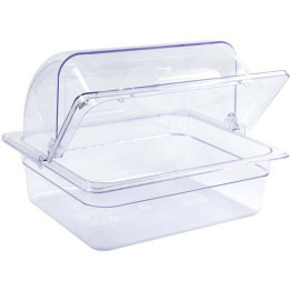 Rectangular Rotating Display Cover Transparent Polycarbonate (PC) 336x280x145mm | CaterEq CEGZFH910