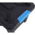 Pack of 8 Plastic Storage Box with Lid 55 litre 590x385x385mm Polypropylene - CEH0055K
