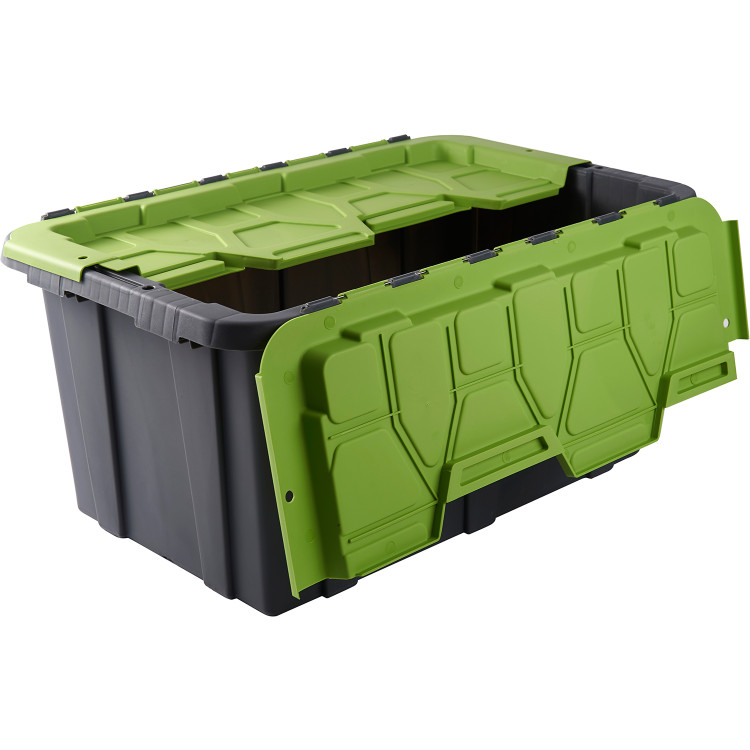 Pack of 8 Plastic Storage Box with Lid 57 litre 660x410x310mm Polypropylene - CEH0057F Pack of 8 Plastic Storage Box with Lid 57 litre 660x410x310mm Polypropylene - CEH0057F