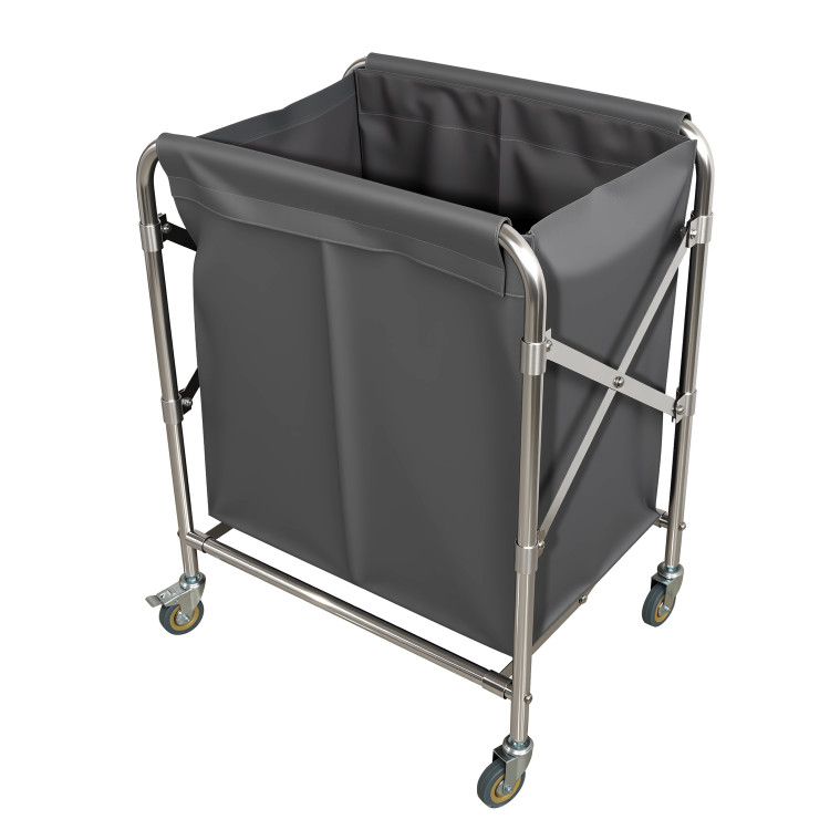 Commercial Stainless Steel Foldable Laundry Trolley – 660x495x×860mm| CaterEq CEH080A