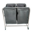 Commercial Stainless Steel Foldable Laundry Trolley with 2 Bags – 895 × 660 × 860 mm| CaterEq CEH080C