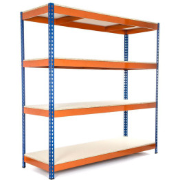 Industrial Shelving Unit Heavy duty 1500x600x1800mm 4 shelves 500 kg/shelf Powder coated steel - CEH15060