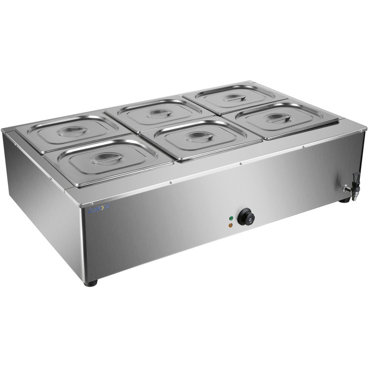 Commercial Electric Bain Marie 6xGN1/2 3000W Countertop 1080x750x275mm | CaterEq CEHB1080 Commercial Electric Bain Marie 6xGN1/2 3000W Countertop 1080x750x275mm | CaterEq CEHB1080