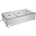 B GRADE Commercial XL Bain Marie with Drain Tap 3xGN1/1 1040x560x280mm | CaterEq HB3XL B GRADE 