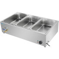 B GRADE Commercial XL Bain Marie with Drain Tap 3xGN1/1 1040x560x280mm | CaterEq HB3XL B GRADE 