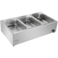 B GRADE Commercial XL Bain Marie with Drain Tap 3xGN1/1 1040x560x280mm | CaterEq HB3XL B GRADE 