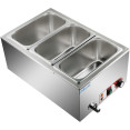 Commercial Bain Marie with Drain Tap 3xGN1/3 Including 3 containers with lid - CEHB3 Commercial Bain Marie with Drain Tap 3xGN1/3 Including 3 containers with lid - CEHB3
