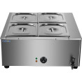Commercial Electric Bain Marie 4xGN1/2 3000W Countertop 750x750x275mm | CaterEq CEHB750