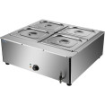 Commercial Electric Bain Marie 4xGN1/2 3000W Countertop 750x750x275mm | CaterEq CEHB750