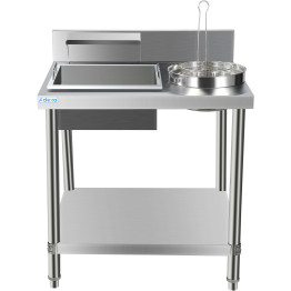 Professional Stainless Steel Breading Table with Upstand - CEHBT1000