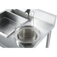 Professional Stainless Steel Breading Table with Upstand - CEHBT1000