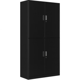 Professional Double Filing Cabinet 900x390x1800mm Black | CaterEq CEHDW04BLACK Professional Double Filing Cabinet 900x390x1800mm Black | CaterEq CEHDW04BLACK