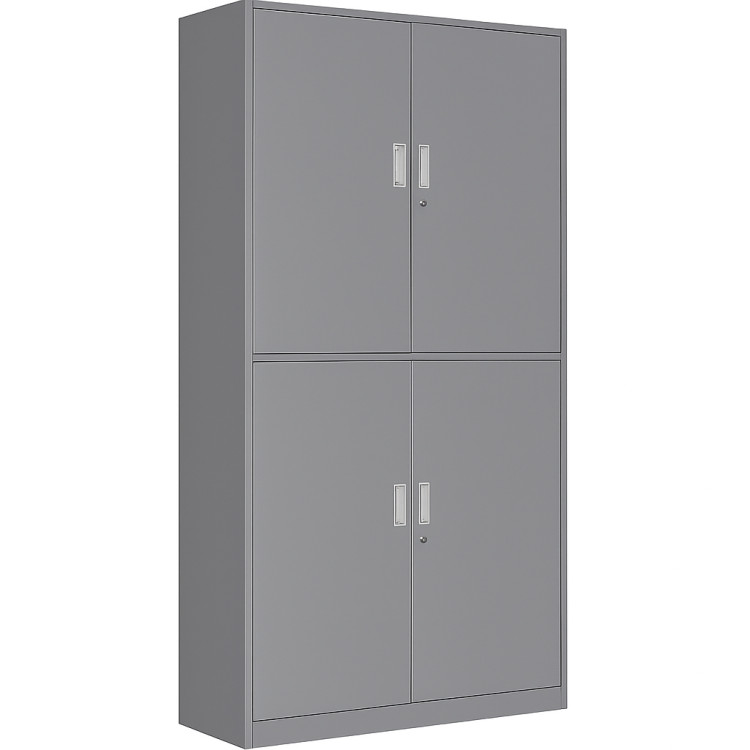 Professional Double Filing Cabinet 900x390x1800mm Grey | CaterEq CEHDW04GREY